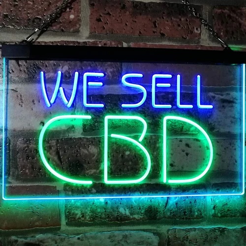 We Sell CBD Dual LED Neon Light Sign
